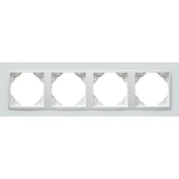 Elektrická zásuvka LOGUS90 Rámeček LOGUS čtyř.bílá/bílá 90940TBB 5603011592547
