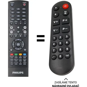 Dálkový ovladač Philips 231T1SB/00, 231T1SB/62, 221T1SB1 náhradní dálkový ovladač pro seniory