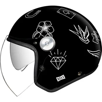 Helma na motorku NEXX X.G30 Tattoo black white vel. L