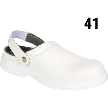 Pracovní obuv G.Gastro STEELITE| SB AE WRU Safety Clog – White - Size 41 - Steel Toe Cap - Slip-Resistant