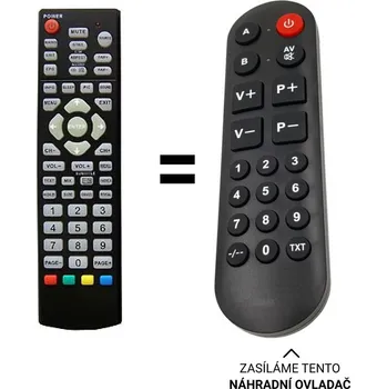 ECG 42PDP82DVB-T náhradní dálkový ovladač pro seniory