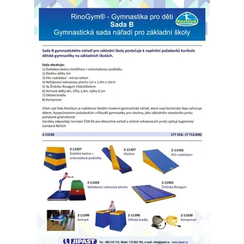 Sada nářadí JIPAST RinoGym - sada B gymnastického nářadí pro základní školy
