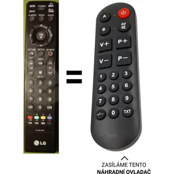 Dálkový ovladač LG MKJ42519601, MKJ40653802 náhradní dálkový ovladač pro seniory.