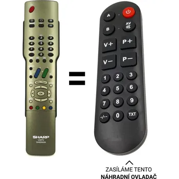 Dálkový ovladač Sharp GA422WJSA náhradní dálkový ovladač pro seniory
