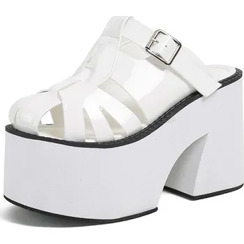 Dámské pantofle Mule se zavřenou špičkou Barva: Bílá, Velikost: 36