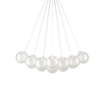 Lodes Random Cloud 23 ø28, závěsné svítidlo LED 23 x 5W 2700K, bílé sklo, rozměr 172x139cm