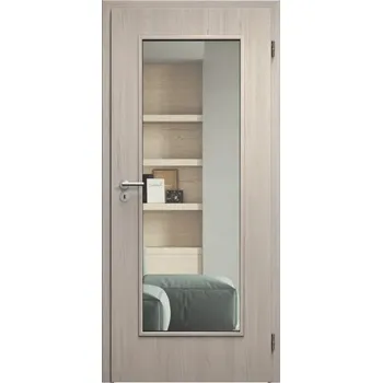 Interiérové dveře SAPELI ELEGANT KOMFORT M40 - CPL LAMINÁT - OTOČNÉ DVEŘE VČ. ZÁRUBNĚ - Borovice bílá Průchozí šířka (cm): 120, Průchozí výška (cm): 210, Typ skla: Čiré sklo