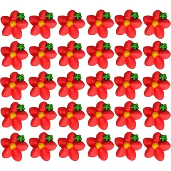 Přisada na vaření a pečení Fagoš Cukrové ozdoby Kytičky červené, žlutý střed 5g