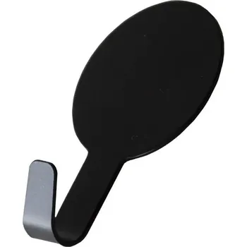 Věšák ARTEX Háček nalepovací, kulatý, černý, kov