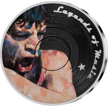 (2019) Šalamounovy ostrovy - 5 $ (1 oz.) Mick Jagger - stříbrná mince barevná (proof)