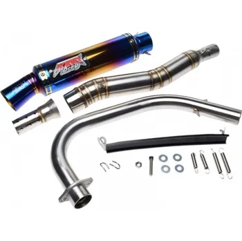 Výfuk pro motocykl výfuk KING DRAG s kolenem tuning Romet Zetka - motory 156FMI