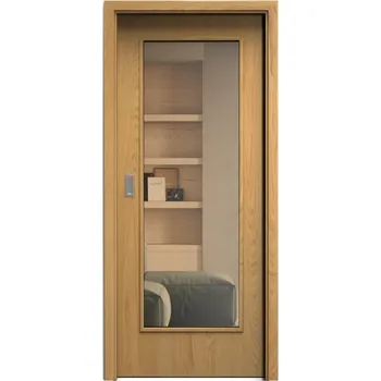 Interiérové dveře SAPELI ELEGANT KOMFORT M40 - DÝHA - POSUVNÉ DVEŘE VČ. ZÁRUBNĚ - Dub natur Průchozí šířka (cm): 120, Průchozí výška (cm): 210, Typ skla: Planibel bronz