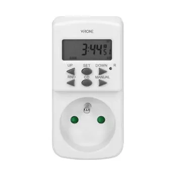 Elektrická zásuvka Virone zásuvka s elektronickým časovačem Mini bílá