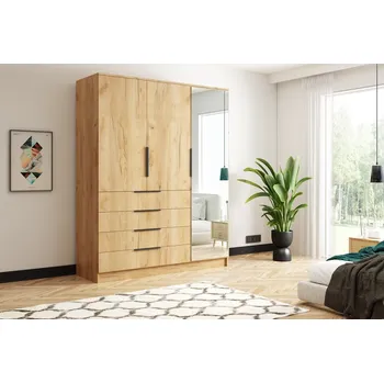 Dětská skříň Šatní skříň Bogota 150 - dub craft zlatý