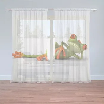 Záclona Záclony Ležící žába: 2 ks - 150x250 cm - Sablio