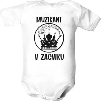 Kojenecký body Dětské body s potiskem Muzikant v zácviku body dětské
