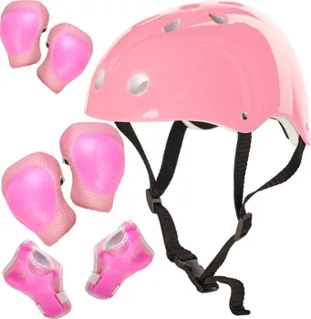 Sada chráničů Sada chráničů s helmou na skateboard/kolečkové brusle KX5613 růžová