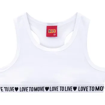 Dívčí spodní prádlo Dívčí top KYLY LOVE bílý Velikost: 158