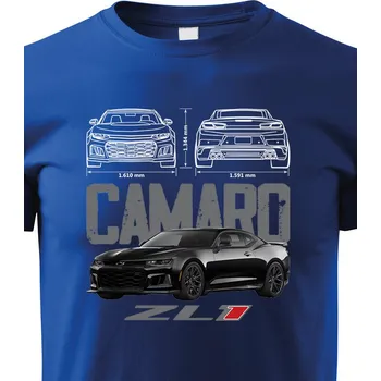 Chlapecké tričko Dětské tričko Chevrolet Camaro Zl1, Barva Modrá, Velikost 122 cm/6 roků, Canvas Dětské tričko Bezvatriko.cz 2308