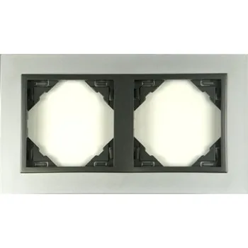 Elektrická zásuvka LOGUS90 Rámeček LOGUS dvoj. hli/šedá 90920 TUS 5603011555993