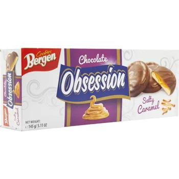 Sušenky Obsession 128 g se slaným karamelem (Plněné sušenky slaným karamelem)