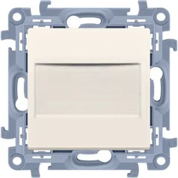 vypínač Záslepka Simon 10 s plastovým rámem modul béžová