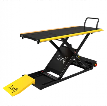 zvedák Motocyklový zvedák LV8 GOLDRAKE 600HC FLOOR VERSION EG600HCE.Y s elektrohydraulickou jednotkou (černá a žlutá RAL 1021)