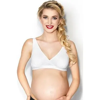 Podprsenka Měkká dámská podprsenka Mitex Mama Basic Lilly K bílá/bílá XXL