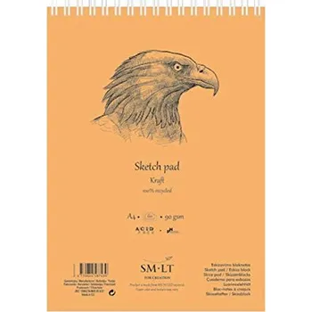 SMILTAINIS Skicák SMLT Art Sketch Pad Kraft, 60 listů gramáž 90 gsm, kroužková vazba A5