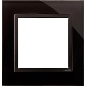 vypínač Rámeček jednonásobný skleněný Simon 54 nature Ztuhlá láva