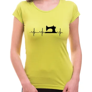 Pánské oblečení Triko pro švadleny - EKG šití, Barva látky Limetková zelená (Pouze Dámsky střih!), Střih Dámsky, Velikost XS