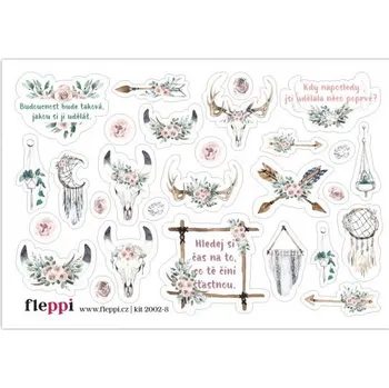 Diář Fleppi Samolepky - obrázkové aršíky Boho