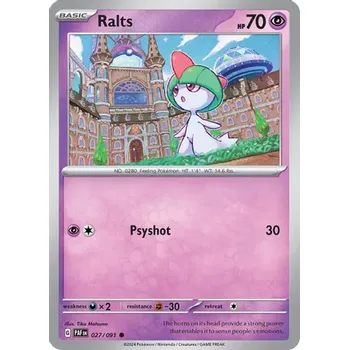 Sběratelská karetní hra Pokémon karta Ralts 027/091 - Paldean Fates