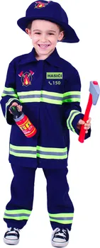 Karnevalový kostým Rappa Dětský kostým hasič modrý/žlutý S