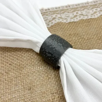 Kroužek na ubrousek Svatba-eshop Kroužek na ubrousky šedý 3,8 cm - elegantní kroužky na ubrousky 3D tisk