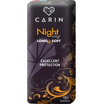Menstruační vložka Carin Night Wings Long Soft 10 ks