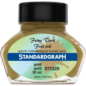 Standardgraph Fine Ink 30 ml metalický Gold