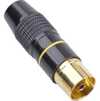 Elektrická zásuvka Konektor IEC zásuvka kovová černá HQ