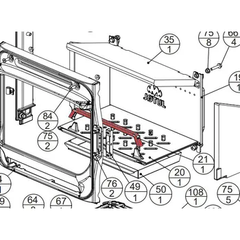 Krbová kamna Jotul - zarážka polen pro F 305