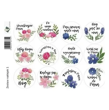 Set školních potřeb Zestaw naklejek - kwiaty