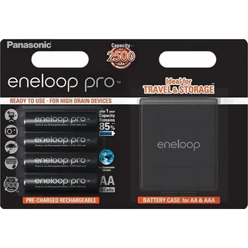 Akumulátor Ni-MH AA PANASONIC ENELOOP PRO 2500 mAh 4ks + pouzdro
