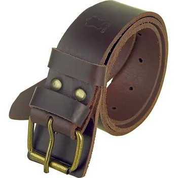 Opasek TifanTEX Vojenský opasek kožený hnědý