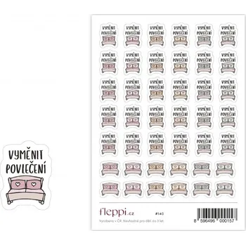 Diář Fleppi Samolepky - Vyměnit povlečení