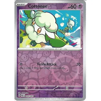 Sběratelská karetní hra Pokémon karta Cottonee 034/091 Reverse Holo - Paldean Fates