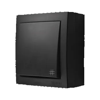 vypínač Vypínač IP44 Simon Aquaclick č.7 křížový černá matná