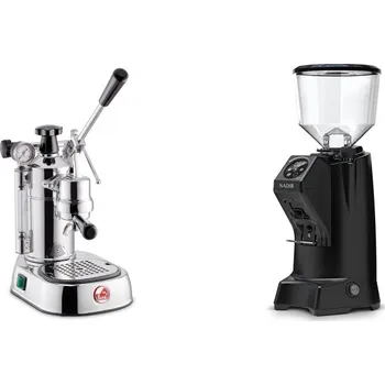 Kávovar La Pavoni Professional Lusso + Eureka Nadir 65 Touch, black