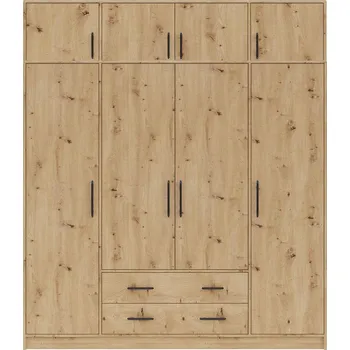 Šatní skříň SMART r | šatní skříň SR1 + nástavec SRN1 | 200 cm | artisan