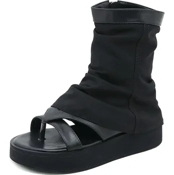 Dámské sandále Kotníkové sandály s odděleným palcem Barva: Černá, Velikost: 38