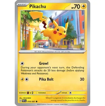Sběratelská karetní hra Pokémon karta Pikachu 018/091 - Paldean Fates
