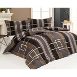 Povlečení Matějovský DENVER, geometrický vzor, hnědé, bavlna hladká, 140x200cm + 70x90cm